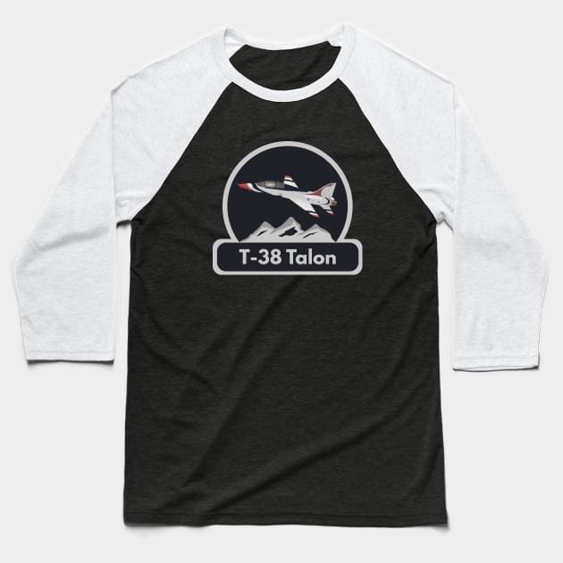 T-38 Talon Jet Trainer Airplane Baseball T-Shirt by NorseTech